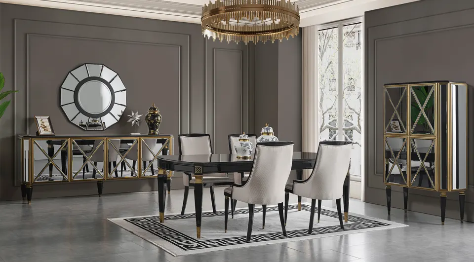 Picasso Black Dining Room Set