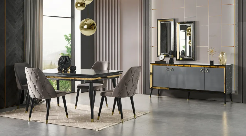 Palma Wooden Leg Dining Room Set