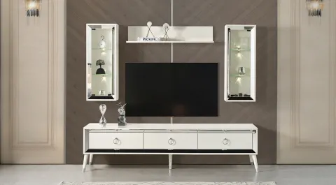 Lotus Wooden Leg TV Unit