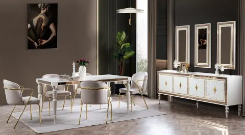 Arya Wooden Leg Dining Room Set