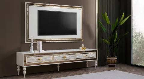 Arya Wooden Leg Tv Unit
