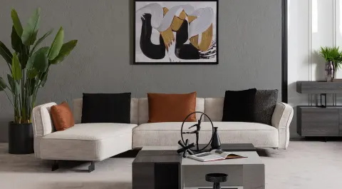 Monaco Modern Corner Sofa Set