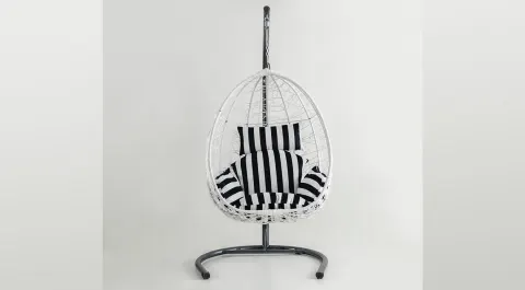 Deco Single White Swing