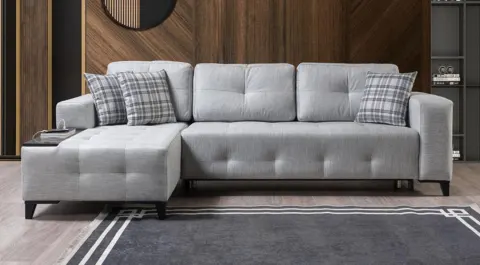 King Bed Corner Sofa Set with Storage 2