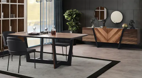 Bugatti Walnut Dining Room Set