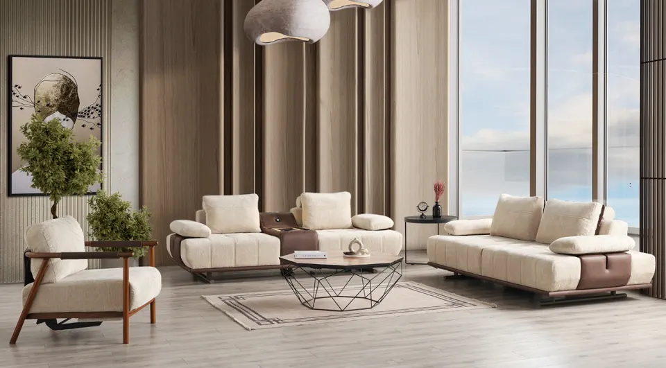 Pablo Modern Sofa Set with Audio System