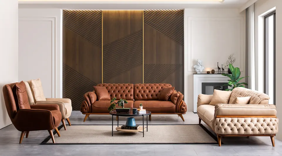 Nil Chester Sofa Set with Bed