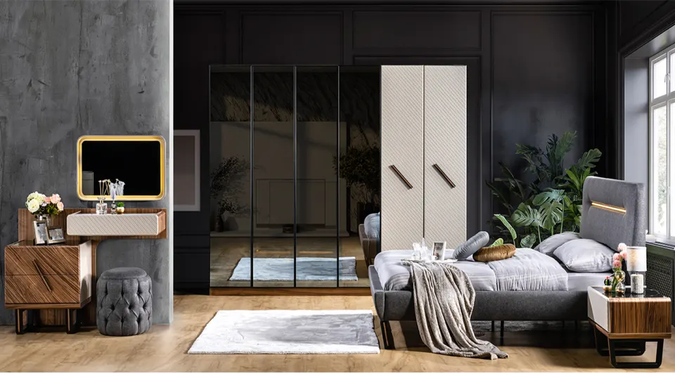 Magnum Moonstone 6-Door Bedroom Set
