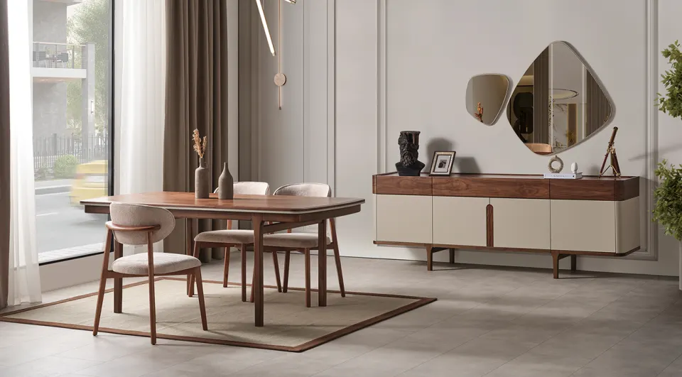 Mirabella Wooden Leg Dining Room Set