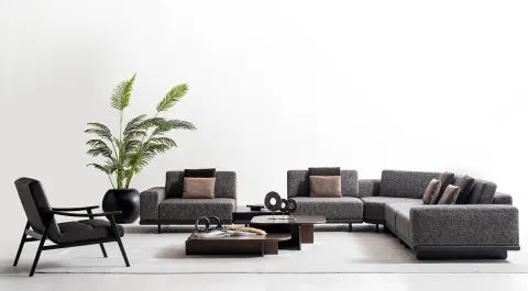 Exence Modern Corner Sofa Set