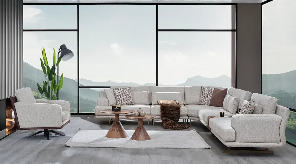  Class Corner Sofa Set with Coffee Table 