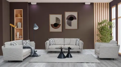  Enter Metal Leg Sofa Set 