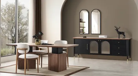 Yıldız Anthracite Dining Room Set 