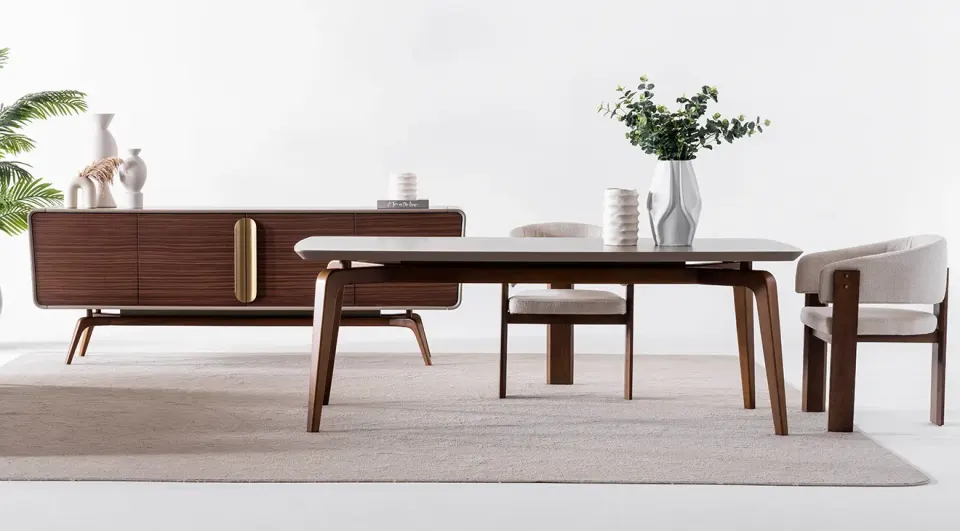 Oslo Wooden Leg Dining Room Set