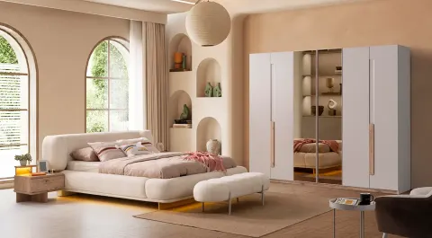Coco 6 Door Modern Bedroom Set