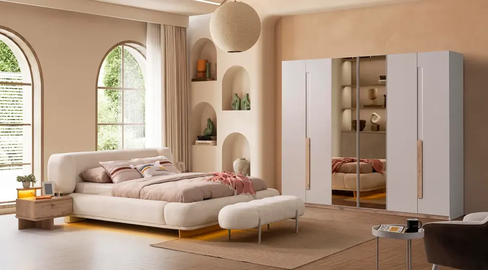 Coco 6 Door Modern Bedroom Set