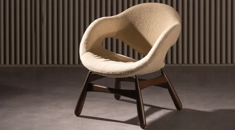 Fold Wooden Legged Armchair