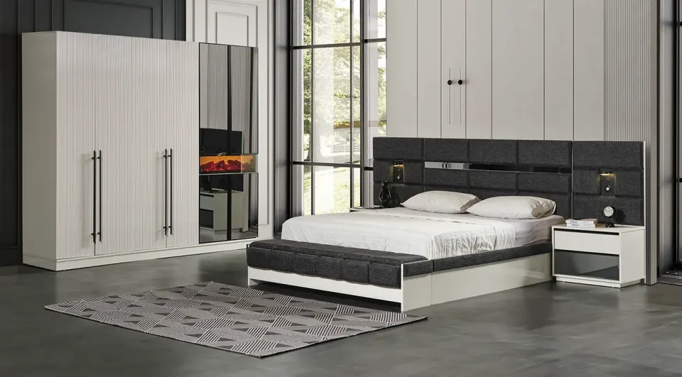 Pirlanta 6 Door Modern Bedroom Set