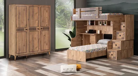 Natural Walnut Youth Room Set