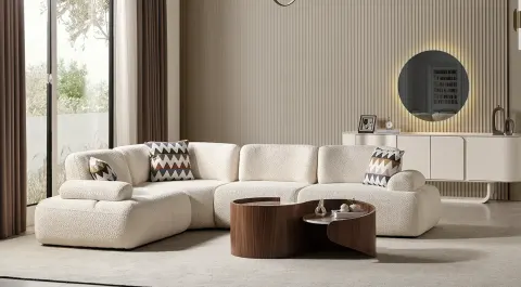 Puffy Corner Sofa Set