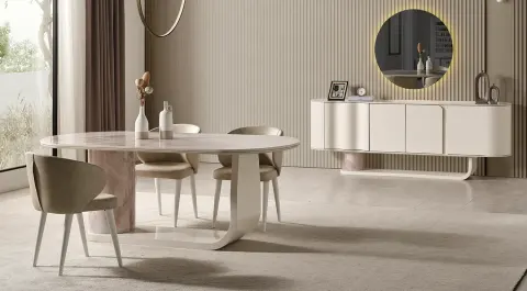 Perla White Modern Dining Room Set