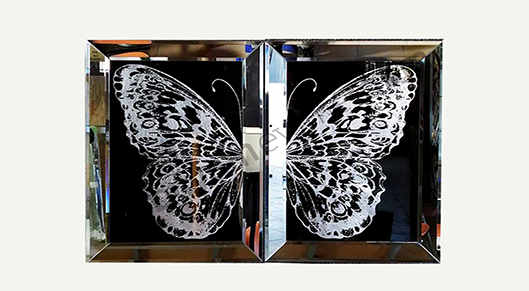 Derili Kelebek Ayna Çerçeveli Tablo