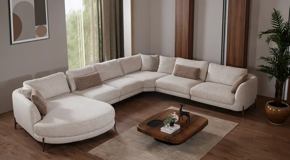 Milan Metal Ayaklı Köşe Koltuk Takımı