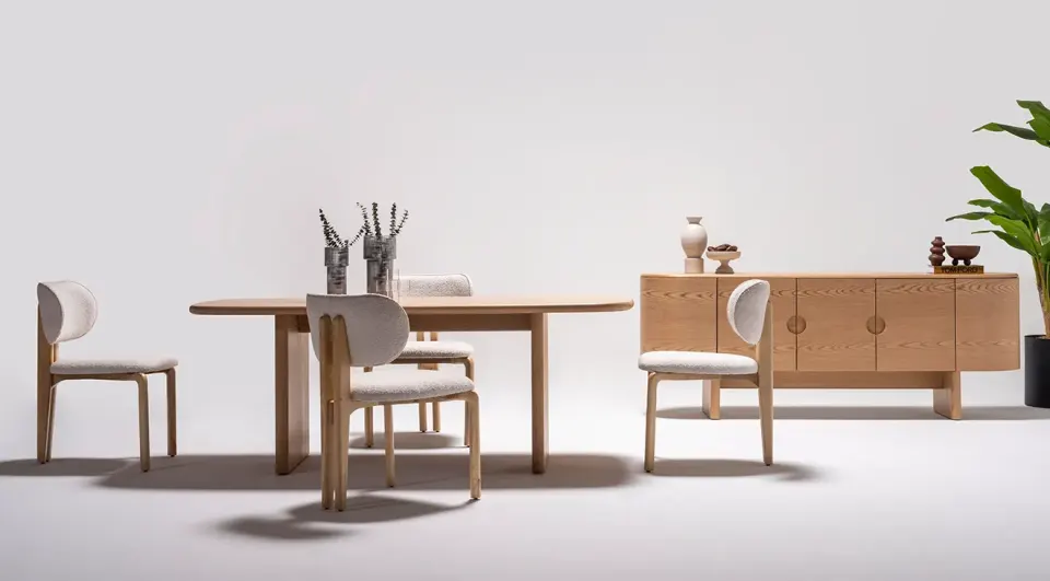Bianca Ceviz Modern Yemek Odası Takımı