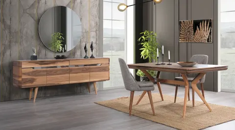Kudüs Ceviz Yemek Odası Takımı