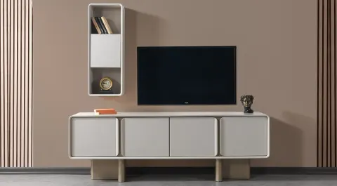Nova Ahşap Ayaklı Modern Tv Ünitesi