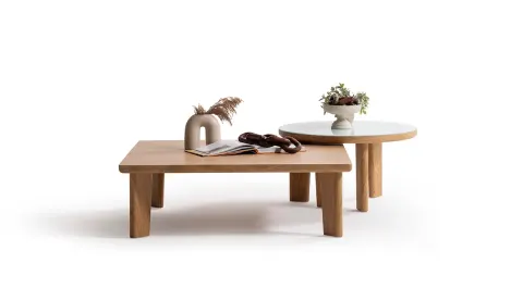 Sakura Ahşap Ayaklı Modern Orta Sehpa