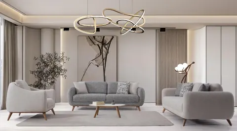 Relax Plus Ahşap Ayaklı Koltuk Takımı