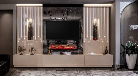 Lexus Şömineli Tv Ünitesi