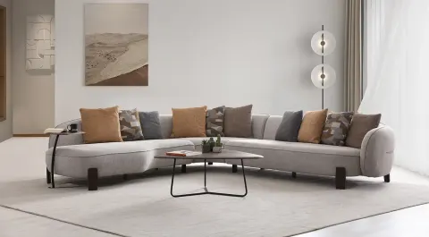 Venüs Ahşap Ayaklı Modern Köşe Koltuk Takımı