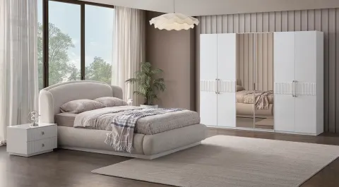 Bronz 6 Kapaklı Modern Yatak Odası Takımı