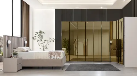 Akra Köşe Dolaplı Yatak Odası Takımı