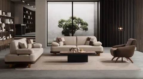 Rocco Yataklı Modern Koltuk Takımı