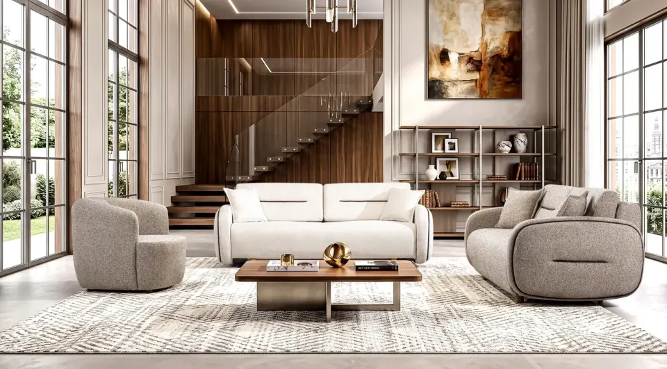 Irmak Yataklı Sandıklı Modern Koltuk Takımı