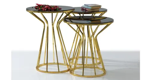 Atlantis Gold Zigon Sehpa (Metal Ayaklı)