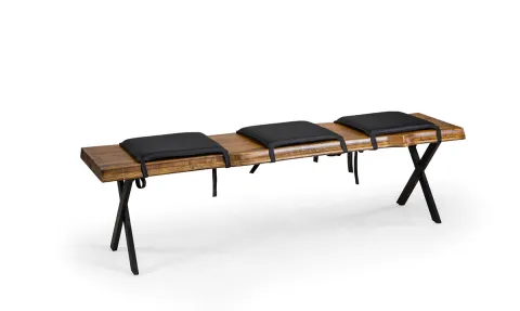 İron Wood Metal Ayaklı Benç