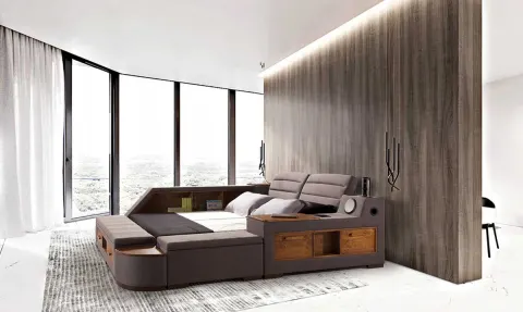Desing Gri Ses Sistemli Akıllı Karyola
