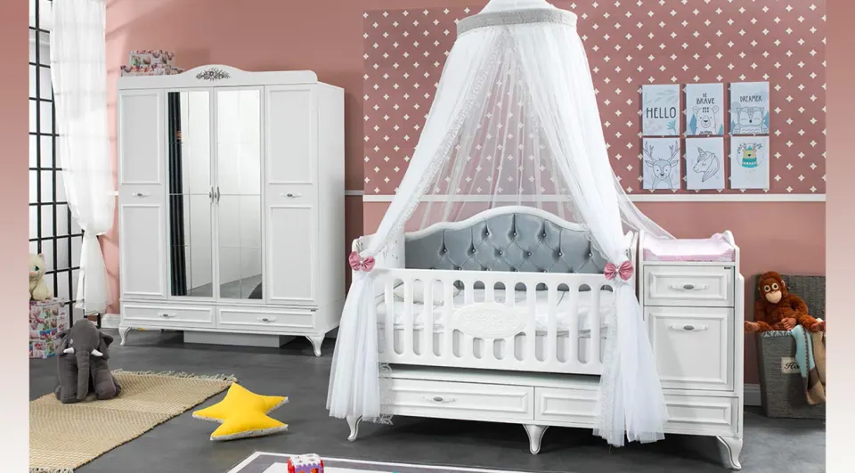 Angel 4 Kapaklı Bebek Odası Takımı