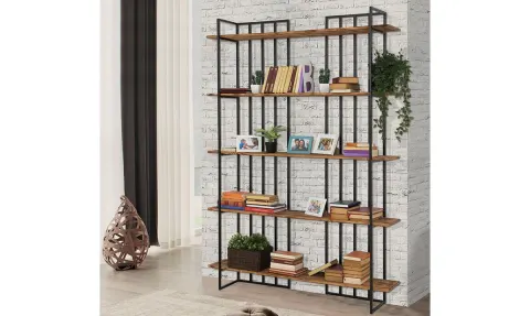 Çizgi Metal & Ahşap Kitaplık