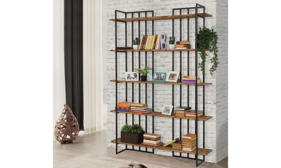 Çizgi Metal & Ahşap Kitaplık