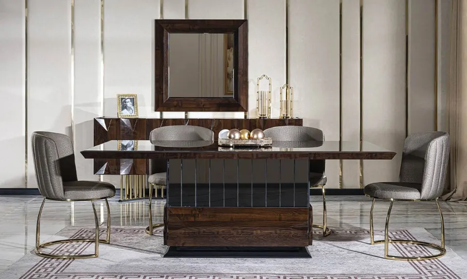 Prada Metal Ayaklı Yemek Odası Takımı