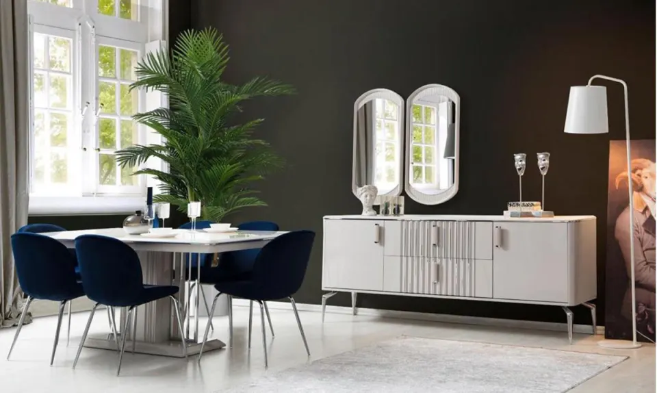 Armani Metal Ayaklı Yemek Odası Takımı