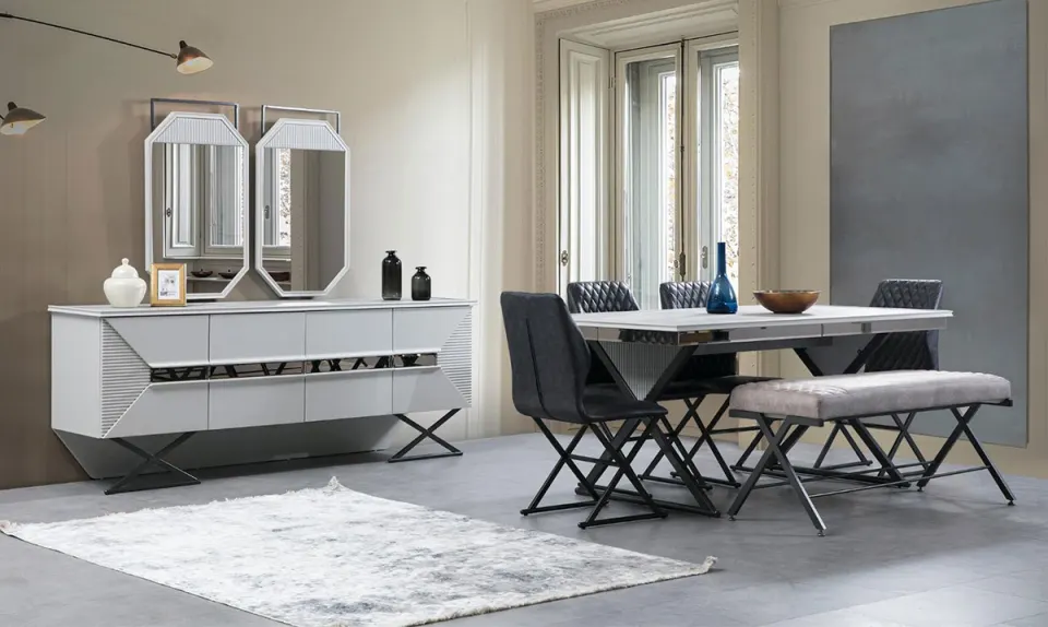 Valentino Metal Ayaklı Yemek Odası Takımı
