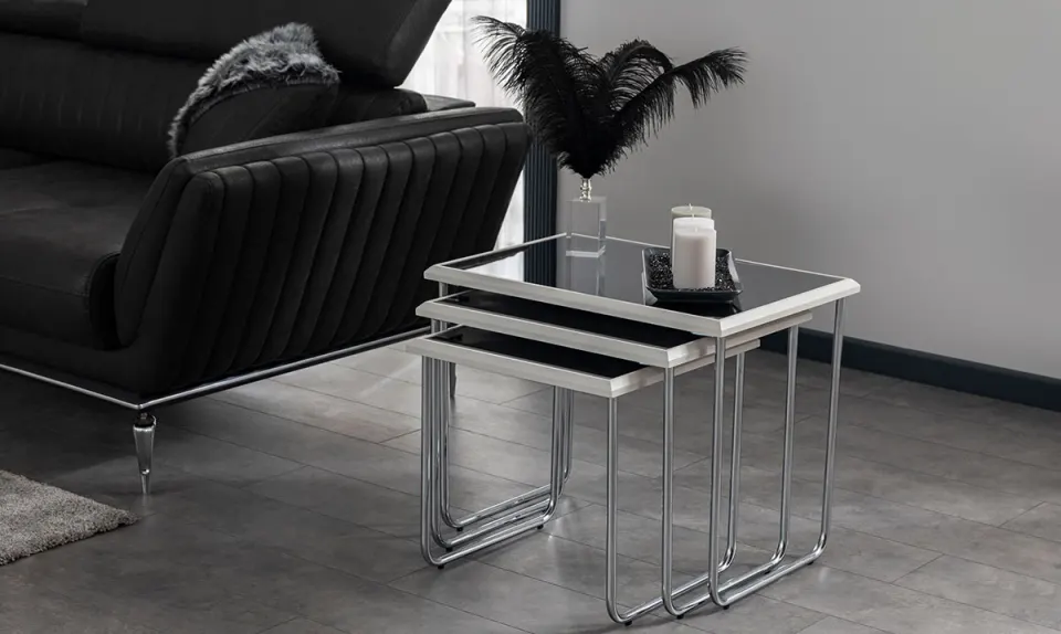 Delon Metal Ayaklı Zigon Sehpa