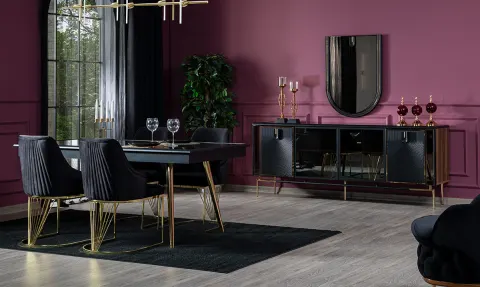 Banderas Gold Metal Ayaklı Yemek Odası Takımı