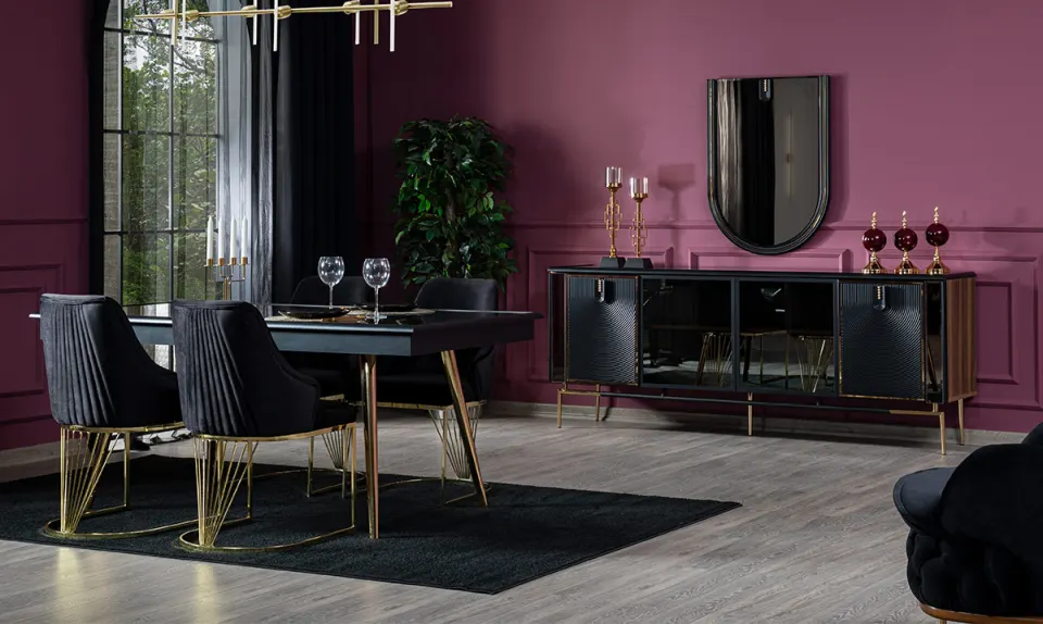 Banderas Gold Metal Ayaklı Yemek Odası Takımı